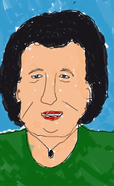 Dessin intitulée "Carlos Vives 2025" par Iheb Gharbi, Œuvre d'art originale, Marqueur