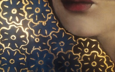 Schilderij getiteld "Dettagli VII" door Luciana Livi, Origineel Kunstwerk, Olie Gemonteerd op Frame voor houten brancard