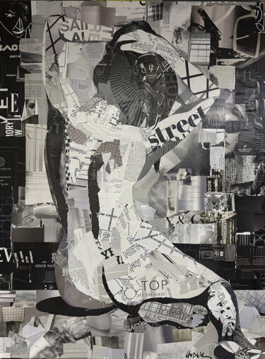 Collages titled "Black and White Nud…" by Jim Hudek, Original Artwork, Collages