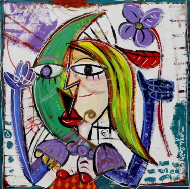 Bellezza Assoluta Schilderij getiteld "Bellezza Assoluta" door Alessandro Siviglia, Origineel Kunstwerk, Acryl Gemonteerd op Frame voor houten…