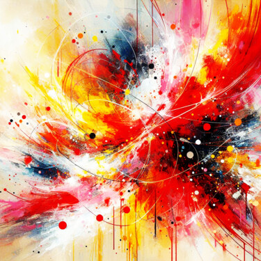 Abstract Explosion of Colors #180 Malerei mit dem Titel "Abstract Explosion…" von Lee Eggstein, Original-Kunstwerk, Acryl Auf Keilrahmen aus Holz montiert