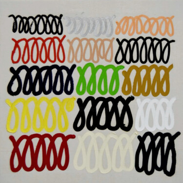 Malerei mit dem Titel "Script #4" von Astrid Stoeppel, Original-Kunstwerk, Acryl Auf Keilrahmen aus Holz montiert