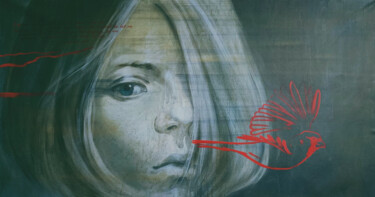 绘画 标题为“Oiseau rouge” 由Alexandra Efimova, 原创艺术品, 丙烯