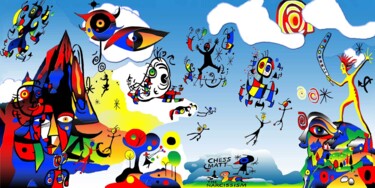 Schachmatt den Narzisten Artes digitais intitulada "Schachmatt den Narz…" por Regine Jonas, Obras de arte originais, Trabalho Digital 2D