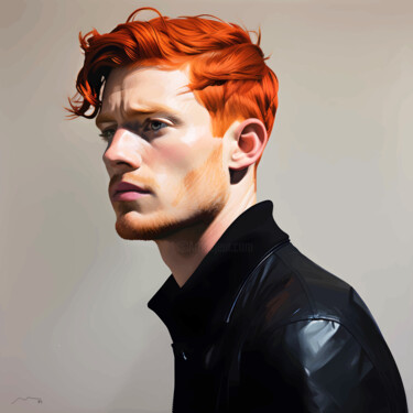 数字艺术 标题为“Portrait Red Haired…” 由Marco Victorino, 原创艺术品, AI生成的图像