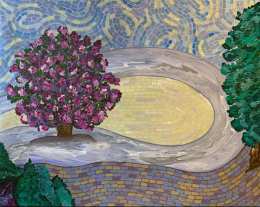 Peinture intitulée "A calçada - obra IV" par Simone Martins, Œuvre d'art originale, Acrylique