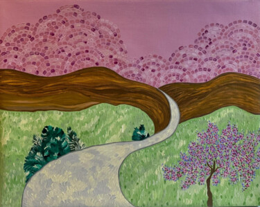 Peinture intitulée "Cerejeira - obra I" par Simone Martins, Œuvre d'art originale, Acrylique