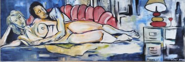 Pittura intitolato "Velvet lovers" da Olivier Hernu, Opera d'arte originale, Acrilico