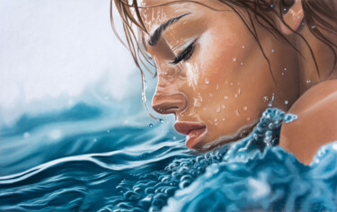 Water’s Touch Disegno intitolato "Water’s Touch" da Inna Medvedeva, Opera d'arte originale, Pastello
