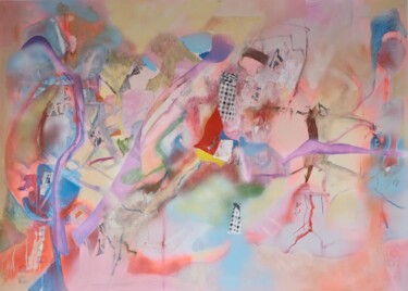 Peinture intitulée "EVEIL" par B'Saty, Œuvre d'art originale, Collages
