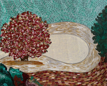 Peinture intitulée "A calçada - obra V" par Simone Martins, Œuvre d'art originale, Acrylique