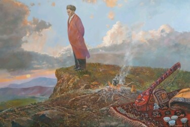 Painting titled "Sahy Jepbar" by Chary Jafarov, Original Artwork, Oil