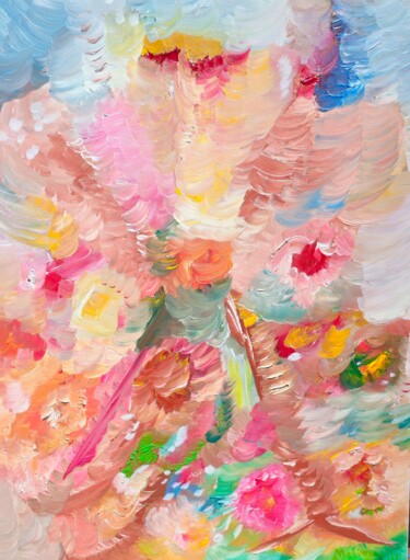 Peinture intitulée "Angel Tree" par Melissa Broadwell, Œuvre d'art originale, Huile