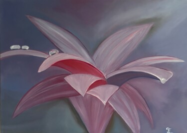 Peinture intitulée "Gouttes de rosée" par Tatiana Lashchenkova, Œuvre d'art originale, Huile Monté sur Châssis en bois