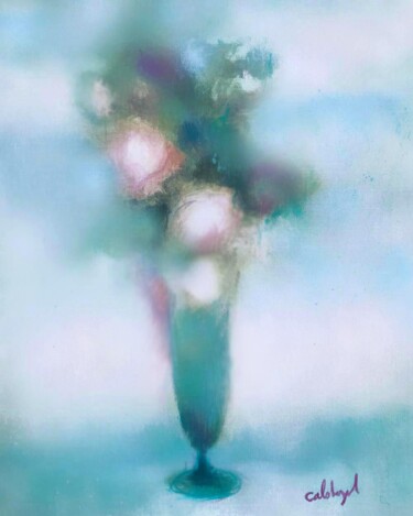 图画 标题为“Bouquet sur fond de…” 由Ivan Calatayud, 原创艺术品, 孔戴