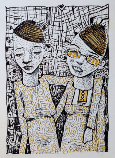 제목이 "Madhouse 91 - 8"인 그림 Milto Sideris로, 원작, 잉크