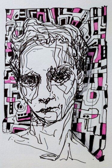 Tekening getiteld "Madhouse 91 - 20" door Milto Sideris, Origineel Kunstwerk, Inkt