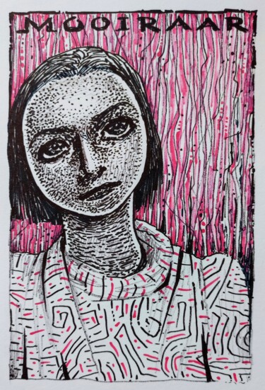 Tekening getiteld "Madhouse 91 - 22" door Milto Sideris, Origineel Kunstwerk, Inkt