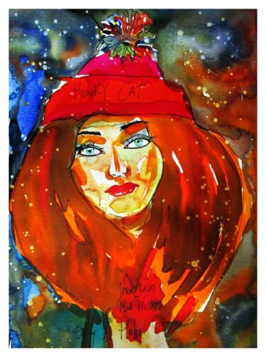 Schilderij getiteld "Only A Hobo II" door Walter Vermeulen, Origineel Kunstwerk, Aquarel