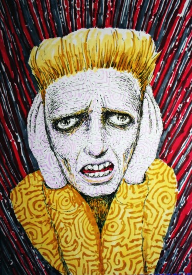 Drawing titled "Museum community - 7" by Milto Sideris, Original Artwork, Marker