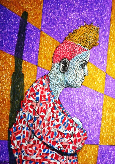 Drawing titled "Museum community -…" by Milto Sideris, Original Artwork, Marker