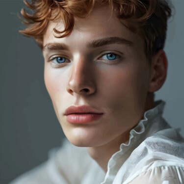 「Portrait Red Haired…」というタイトルのデジタルアーツ Marco Victorinoによって, オリジナルのアートワーク, AI生成画像