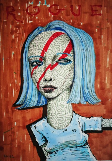 Drawing titled "Museum community -…" by Milto Sideris, Original Artwork, Marker