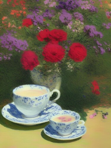 数字艺术 标题为“Morning tea” 由Meahau, 原创艺术品, AI生成的图像