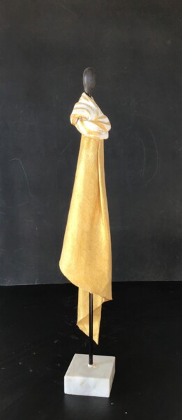Sculpture intitulée "Jaune 1" par Michel, Œuvre d'art originale, Métaux