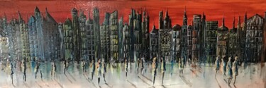 Peinture intitulée "Écarlate" par Michel, Œuvre d'art originale, Acrylique Monté sur Châssis en bois