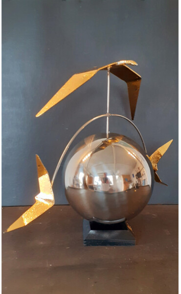 Sculpture intitulée "Atlas" par Michel, Œuvre d'art originale, Acier inoxydable