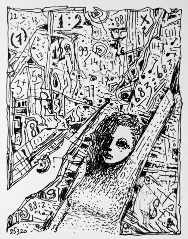 Disegno intitolato "Alkometski Vol.III…" da Milto Sideris, Opera d'arte originale, Inchiostro