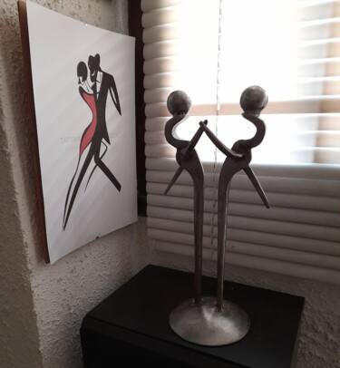 Sculpture intitulée "LES GEMEAUX OU DANS…" par Gerard Lami, Œuvre d'art originale, Métaux