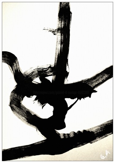 Digitale Kunst getiteld "Sagesse Rebelle: En…" door Gaboriau Gérald, Origineel Kunstwerk, Inkt