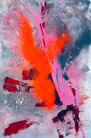 Painting titled "Silence in the ocean" by Irina Mikhnovich, Original Artwork, Acrylic