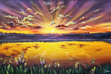 Pintura intitulada "Embers of the Sky" por Diana Didkivska, Obras de arte originais, Acrílico
