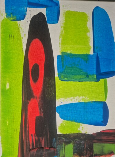 Peinture intitulée "perle bleue" par Armand De Latour, Œuvre d'art originale, Acrylique Monté sur Châssis en bois