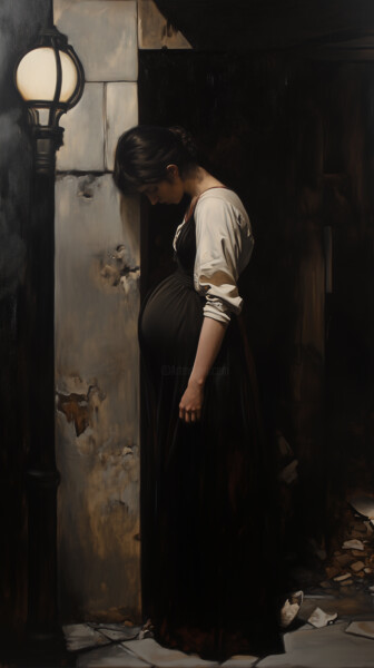 Shadows of Expectation: Fragility in Poverty 数字艺术 标题为“Shadows of Expectat…” 由Alberto Capitani, 原创艺术品, AI生成的图像