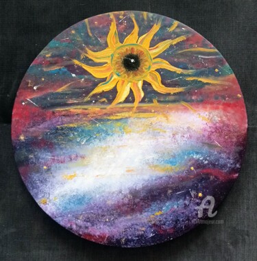 Eye of Light - Oil Painting on Round Canvas