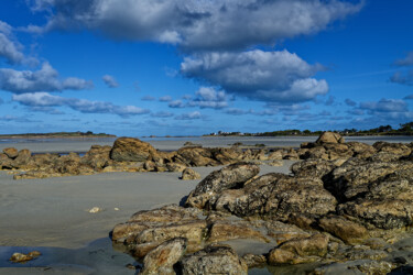 Plage de Toul an ouch, l'île de Sieck en janvier 2. 摄影 标题为“Plage de Toul an ou…” 由Thierry Martin, 原创艺术品, 数码摄影
