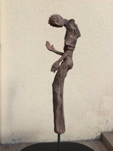 Sculpture intitulée "L'adieu" par Isabelle Scheidt, Œuvre d'art originale, Terre cuite