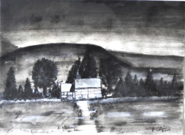 「Canadian Landscape…」というタイトルの絵画 Romeo Dobrotaによって, オリジナルのアートワーク, 水彩画