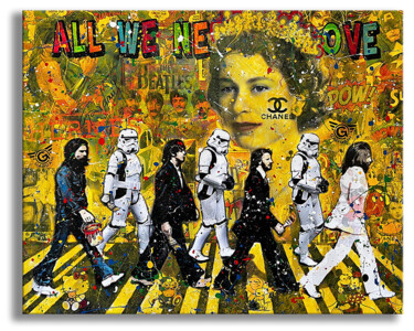 Painting titled "Beatles Royalty" by Gardani, Original Artwork, Acrylic