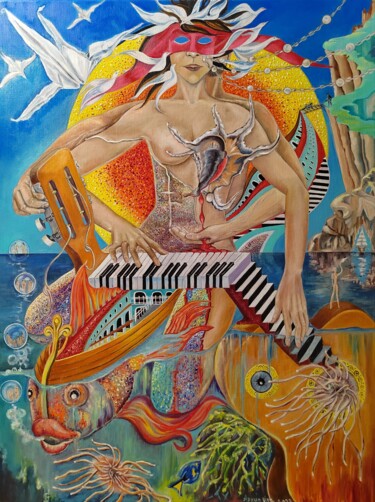 Дух свободы или перекрестки души Peinture intitulée "Дух свободы или пер…" par Irina Arhip, Œuvre d'art originale, Huile Monté sur Châssis en bois