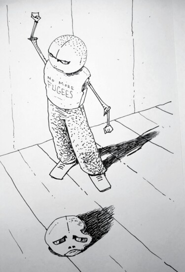 图画 标题为“Pink Graffitisketch…” 由Milto Sideris, 原创艺术品, 墨