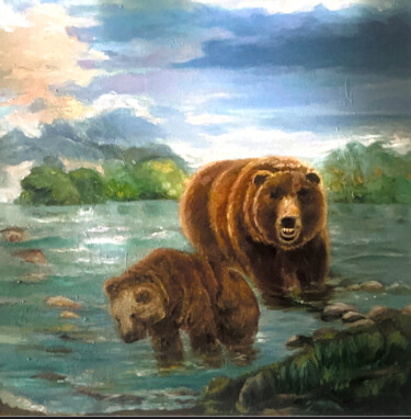 绘画 标题为“Ours” 由Lola Jumaeva Novikova, 原创艺术品, 油