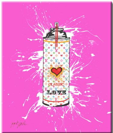 绘画 标题为“Spray Can - Classic” 由Dr8love, 原创艺术品, 丙烯 安装在木质担架架上