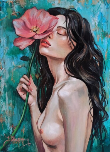 「Sensualité 1」というタイトルの絵画 Eugenie Chervonna (Allet)によって, オリジナルのアートワーク, オイル