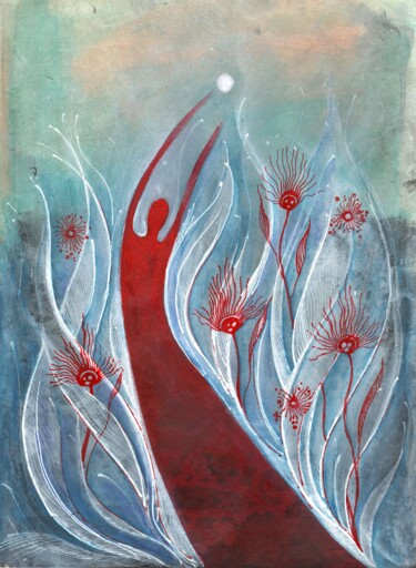 Painting titled "Sunrise" by Irina Olkhova, Original Artwork, Acrylic