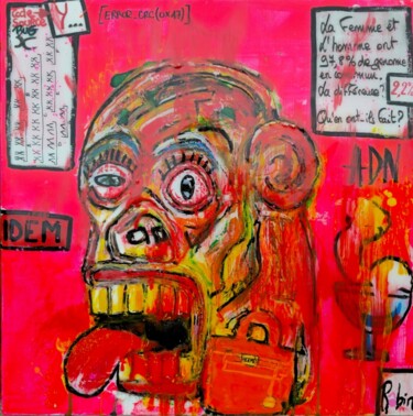 Peinture intitulée "ROSE" par Robin Laffargue, Œuvre d'art originale, Acrylique Monté sur Châssis en bois